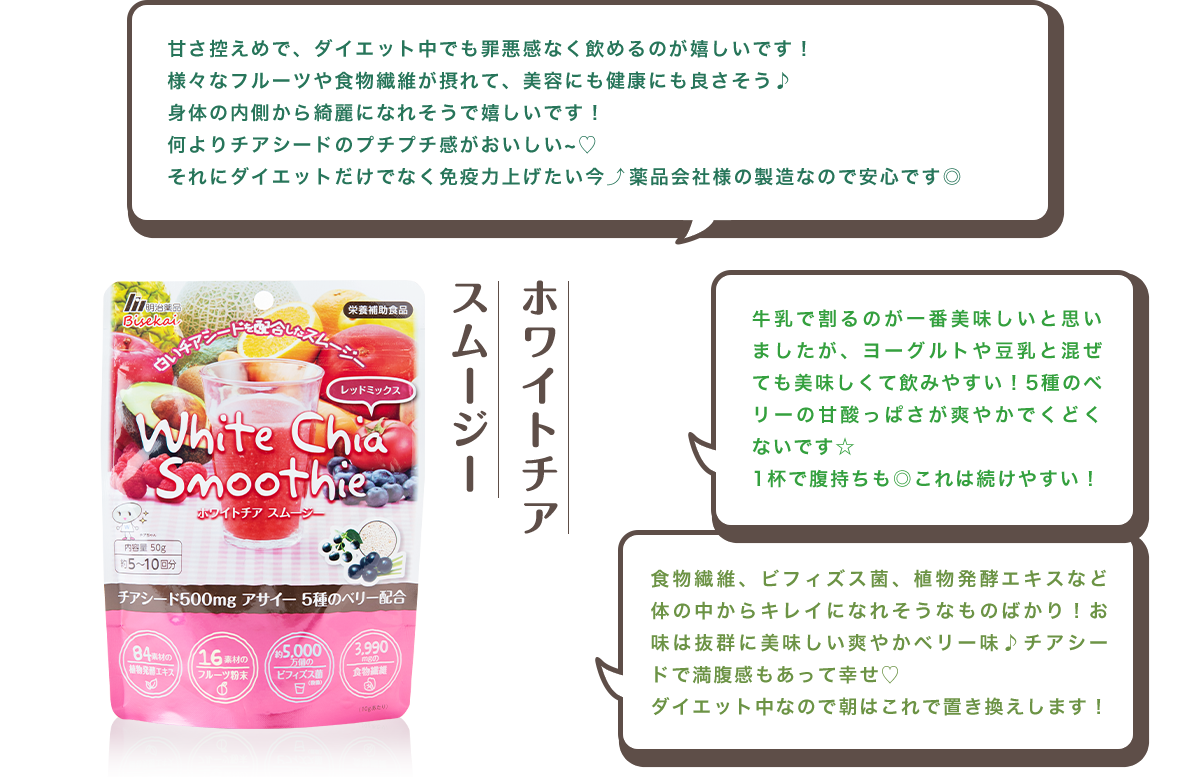 ホワイトチアシードスムージー